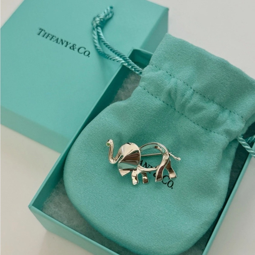 Tiffany & Co. Sterling Silver Elephant Pin Brooch Rare